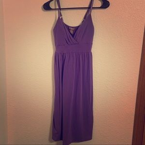 Purple mid length dress